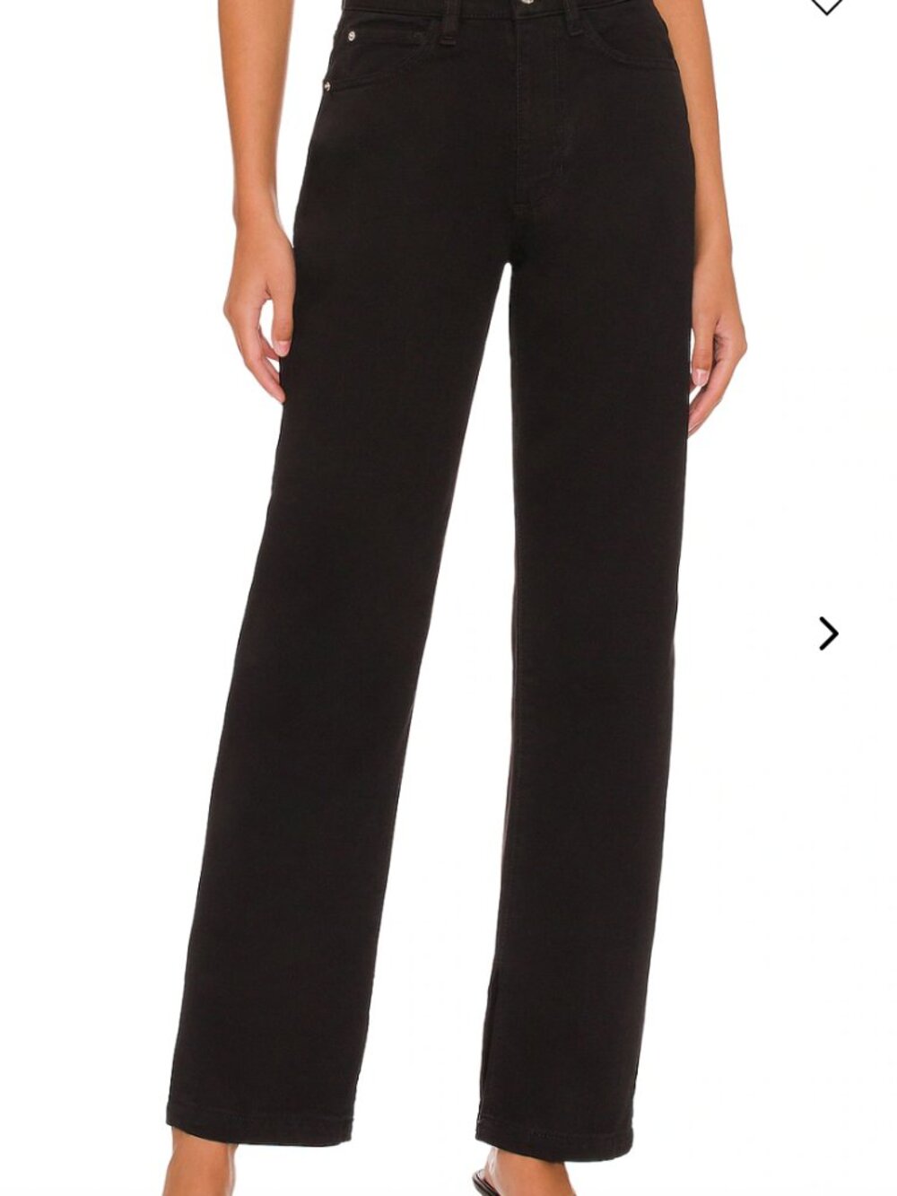 NWT WeWoreWhat Mom Slit Straight Jeans in Black